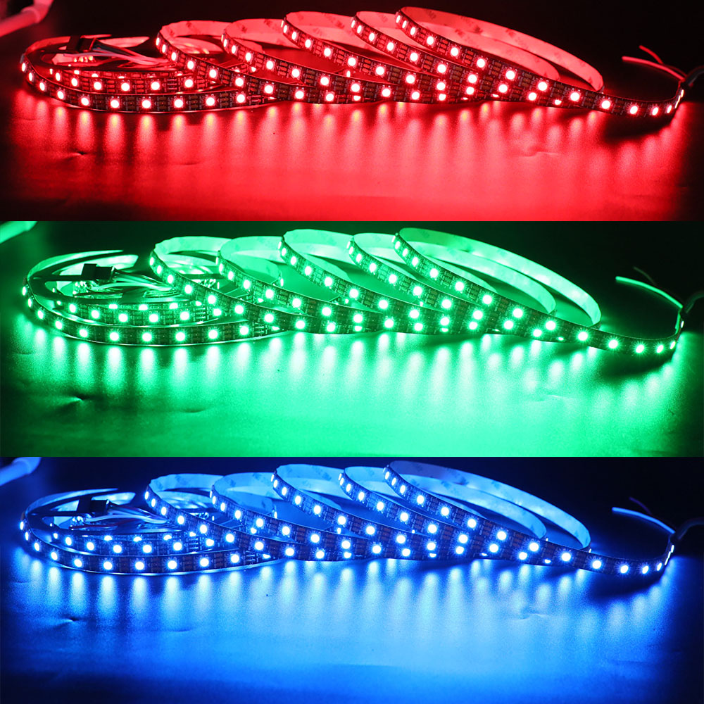WS2812B DC5V Series Flexible LED Strip Lights, Programmable Pixel Full Color Chasing, Indoor Use, 300LEDs, 1.64ft ~ 16.4ft Per Reel By Sale WS2812B DC5V Series Flexible LED Strip Lights, Programmable Pixel Full Color Chasing, Indoor Use, 300LEDs, 1.64ft ~ 16.4ft Per Reel By Sale
